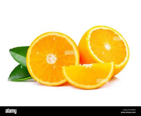 Orange fruit isolated on white background Stock Photo - Alamy