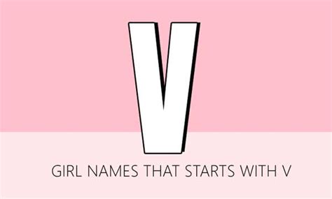 Girl Names That Start With V - Urban Mamaz