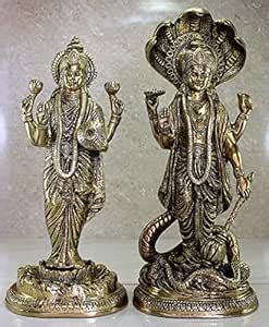 Buy Anant Brass Vishnu Laxmi Murti Lord Bhagwan Vishnu Narayan Lakshmi ...