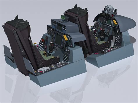 f-14d cockpit 3d model