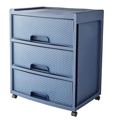 Buy Mainstays Wide 3 Drawer Blue Cove Diamond Cart Online at desertcart ...