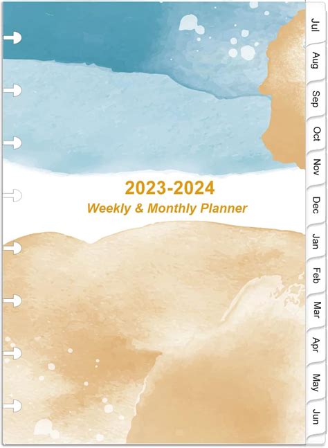 2023-2024 Weekly & Monthly Planner Refill, 8-Disc | Ubuy India