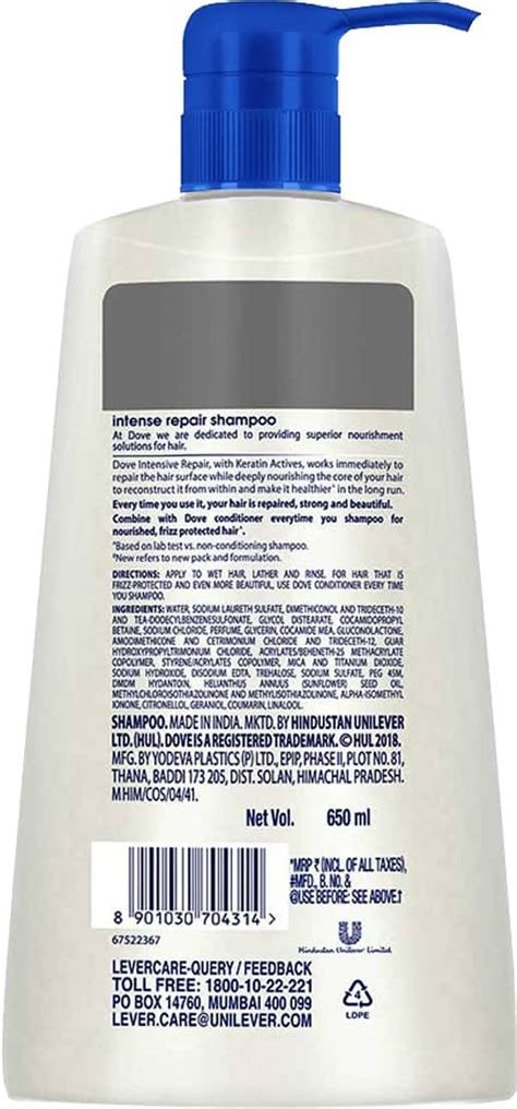 Buy DOVE INTENSE REPAIR SHAMPOO - 650 ML Online & Get Upto 60% OFF at ...