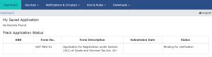 How to View Submitted GST Registration Application