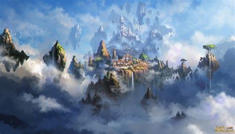 Super High Definition Wallpapers - Floating City Fantasy Art - Download ...