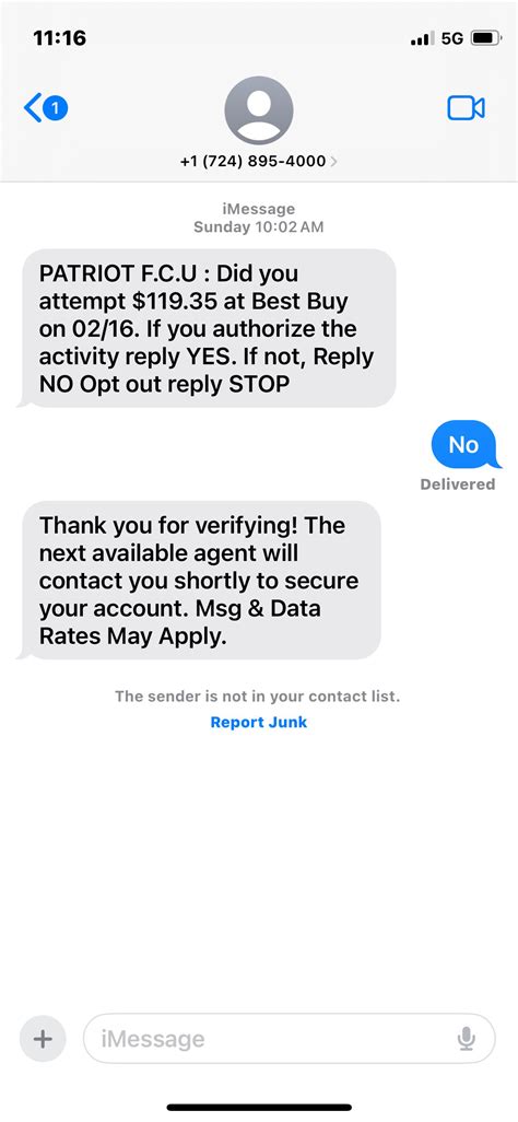 Important Member Notice: Beware of Fraudulent Text Messages - Patriot ...