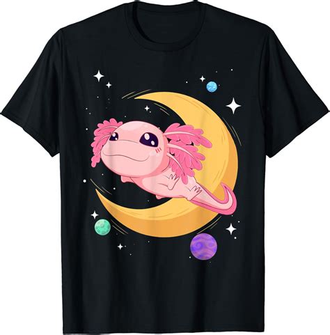 Buy Cute Creepy Anime Space Axolotl Kawaii Pastel Goth Clothes T-Shirt ...