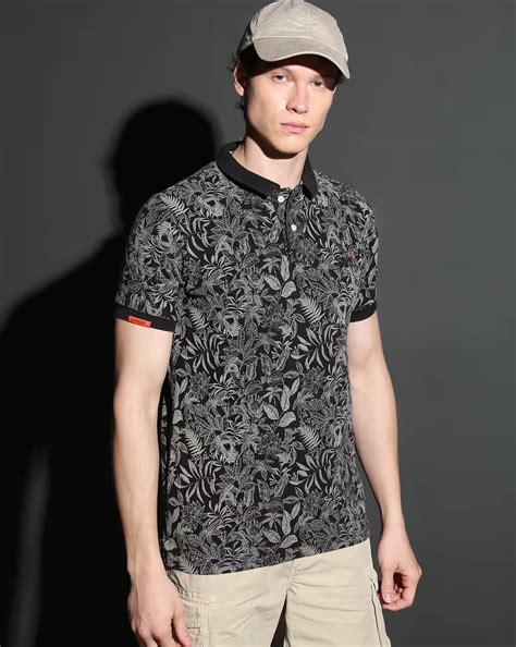Superdry Tropical Noir Floral Polo Shirt – Offracks