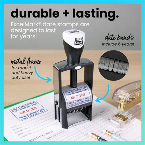 Custom Heavy-Duty Date Stamp | ExcelMark