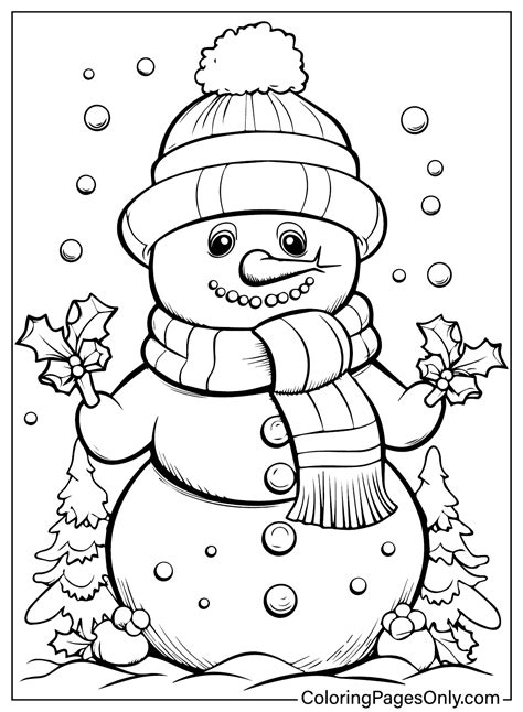 Coloring Pages Of Snowman