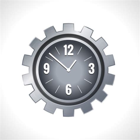 Metal gear clock | Premium Vector