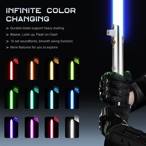 GADGETS 4 EVERYONE G4E Lightsaber with Bluetooth App Smooth Swing 16 ...