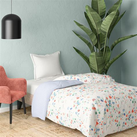 Buy PORTICO Whispering Tales White Printed Cotton Single Bed Comforter ...