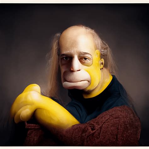realistic portrait of homer simpson shot by annie leibovitz : r ...