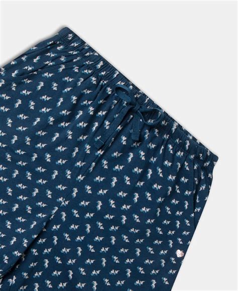 Buy Super Combed Cotton Relaxed Fit Printed Sleep Shorts with Side ...