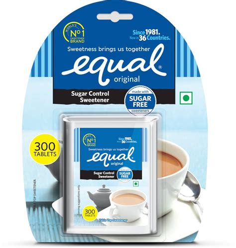 Equal Sugar control Tablet Aspartame 300 Tab Pack Of 3 Sweetener Price ...