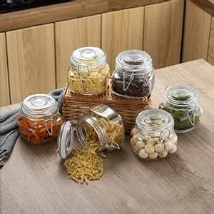 Buy Voix Airtight Square Glass Canister Kitchen Storage Jar Container ...