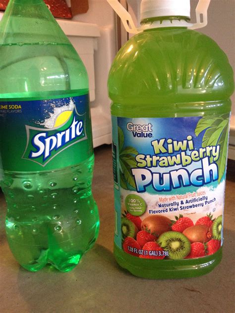 Party Punch with Walmart Kiwi Strawberry and Sprite