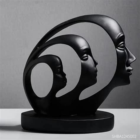 Buy Tied Ribbons Decorative Abstract Thinker Men Statue Set Of 3 Modern ...