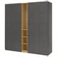 PAX / BERGSBO wardrobe combination, dark grey dark grey/oak effect ...