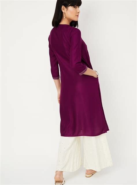 Buy Women Embroidered Yoke Straight Kurta Online at just Rs. 599.0 ...