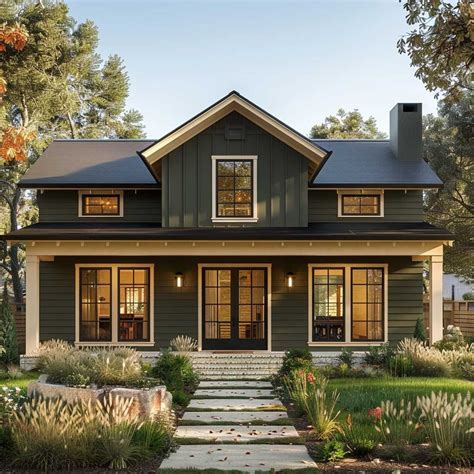 3 single story modern farmhouse exterior color schemes for a fresh ...