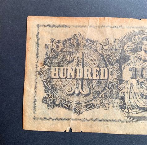 Vintage 100 Dollar Bill, Confederate Money, State of Louisiana 1863 - Etsy