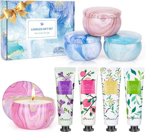 Amazon.com : Gifts for Women - Candles Gift Set & Hand Cream Lotion Set ...