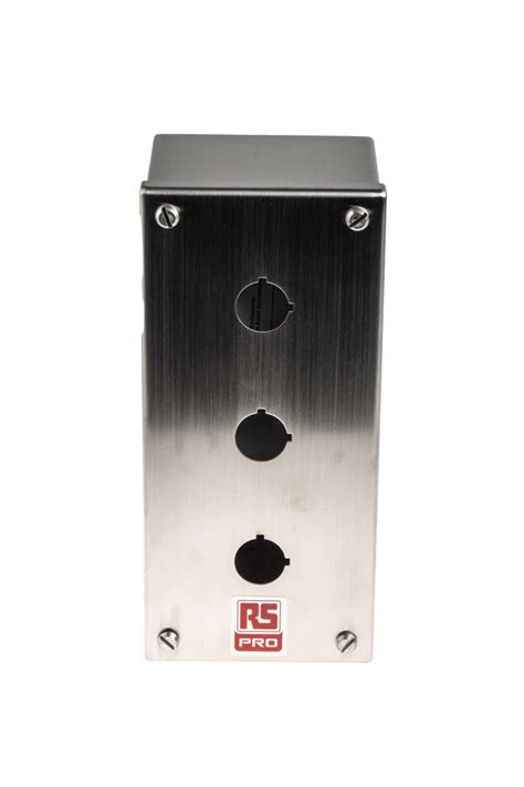 RS PRO | RS PRO Stainless Steel Push Button Enclosure - 3 Hole 22mm ...