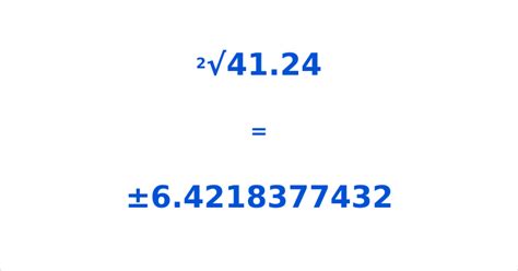 What is the Square Root of 41.24? Information and Calculator