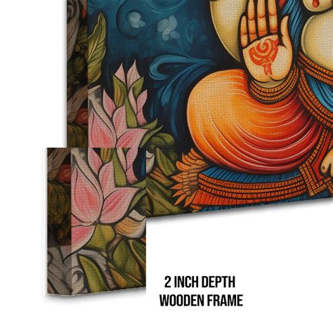 Divine Blessings: Lord Ganesha Canvas Painting for Home and Office ...