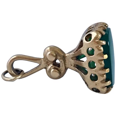 Small 10 Karat Gold and Diamonds Antique Fob Watch at 1stDibs