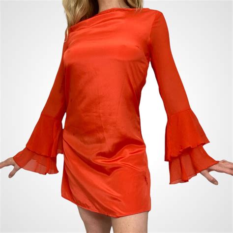 Vero Moda Women's Orange Dress | Depop