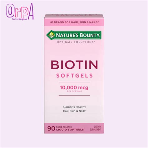 Nature's Bounty Biotin 10,000 mcg - 90 Softgels - Orpa
