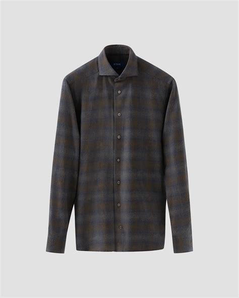 Checked Flannel Shirt - Eton