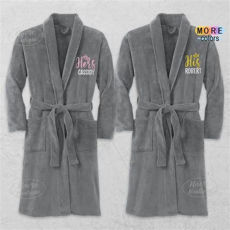His and Hers Robe Personalized Embroidery Robes Anniversary - Etsy