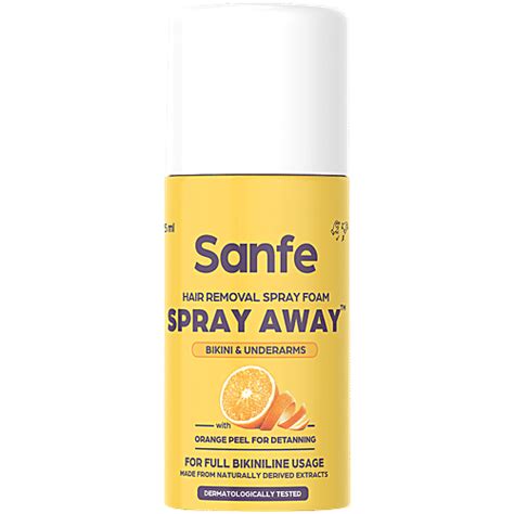 Buy Sanfe Hair Removal Spray Foam Away - Bikini & Underarms With Orange ...