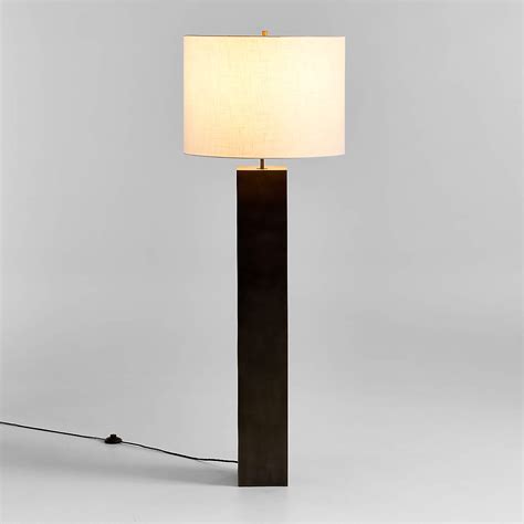 Folie Black Square Floor Lamp with Drum Shade + Reviews | Crate ...