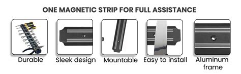 Iktu 38cm Magnetic Knife Bar, Magnetic Knife Storage Strip, Magnet ...
