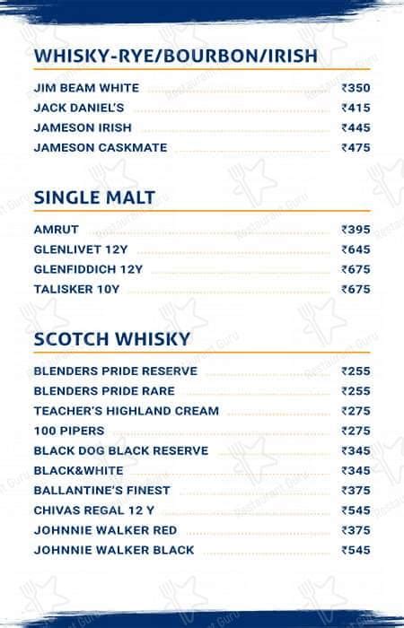 Menu at The Bier Library Brewery & Kitchen, Bengaluru