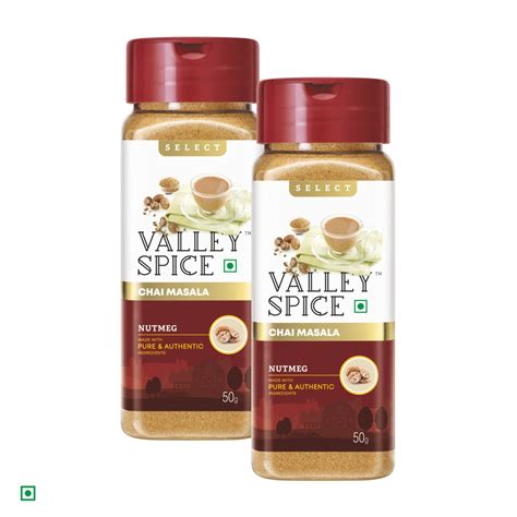 Valley Spice Nutmeg Chai Masala 50g (Pack of 2) | Natural – Online ...