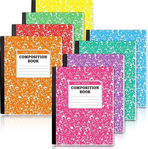 Feela Composition Notebook, 8 Pack 8 Pastel Colors Wide Ruled ...