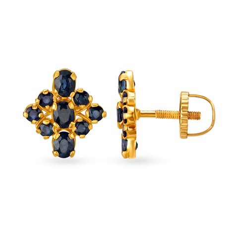 Stunning Fancy Sapphire Stud Earrings