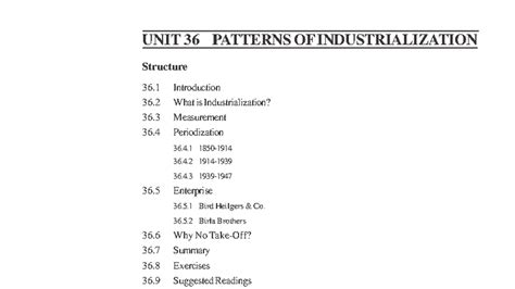 Patterns of Industrialization in Colonial India: UNIT 36 Analysis - Studocu