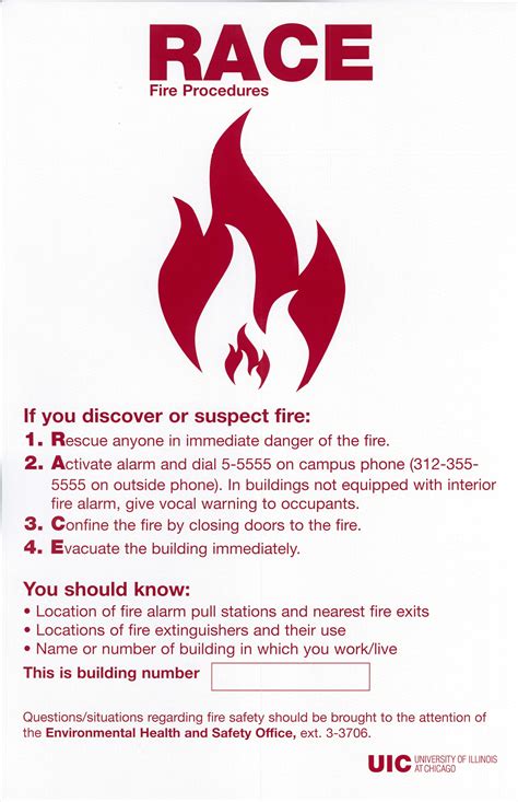 What to Do in Case of Fire | Environmental Health and Safety ...