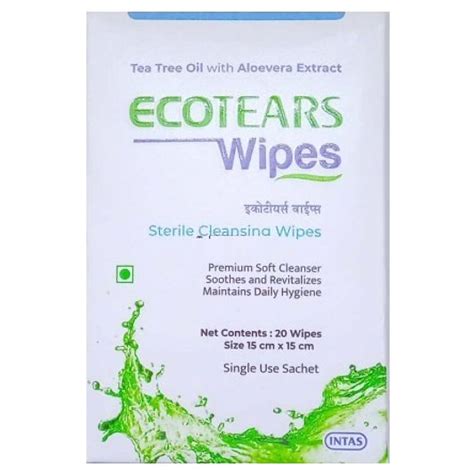 Ecotears Cleansing Wipes 15cm x 15cm, 20 Count का उपयोग, फायदे ,साइड ...