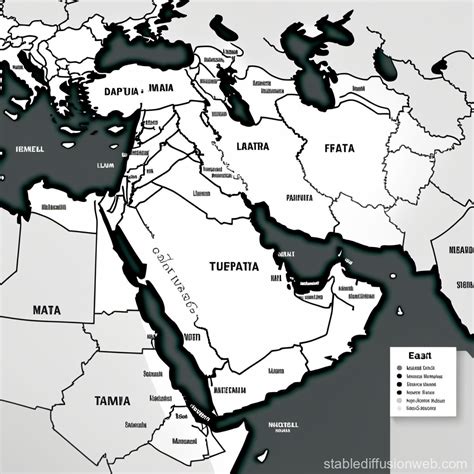 Middle East Map with Names | Stable Diffusion 在线
