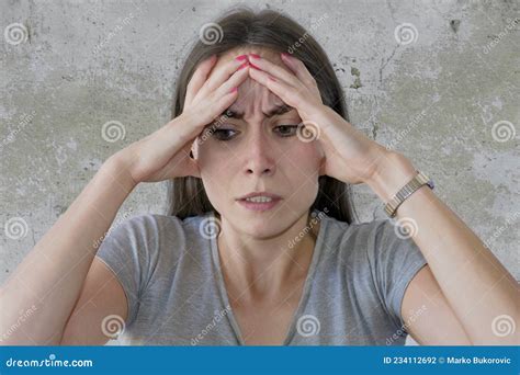 Depressed Sad Woman Deep in Thoughts, Portrait of a Thinking Woman Stock Photo - Image of ...