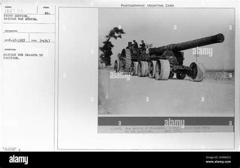 British gun enroute to position. July 1917. Collection of World War I ...