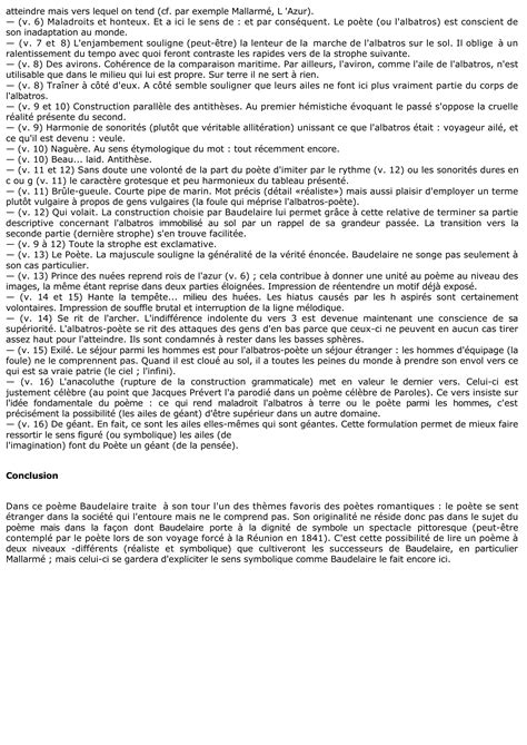 L'albatros de Charles Baudelaire ("Spleen et idéal", deuxième partie du ...